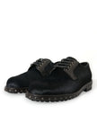 Dolce & Gabbana Elegante Derby-Schuhe aus schwarzem Kalbsfell