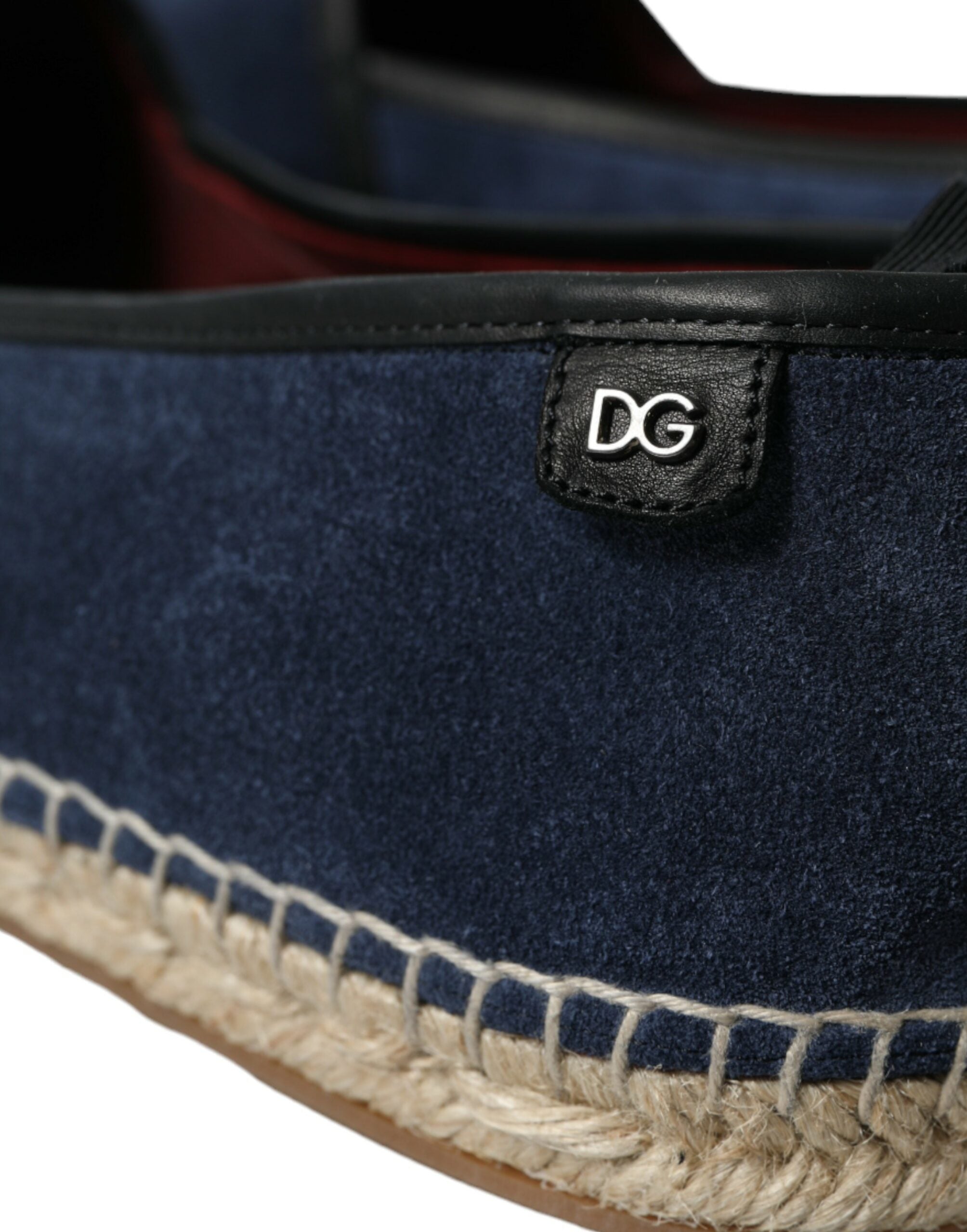 Dolce & Gabbana Zapatos de alpargata sin cordones de ante de cuero azul