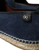 Dolce & Gabbana Zapatos de alpargata sin cordones de ante de cuero azul