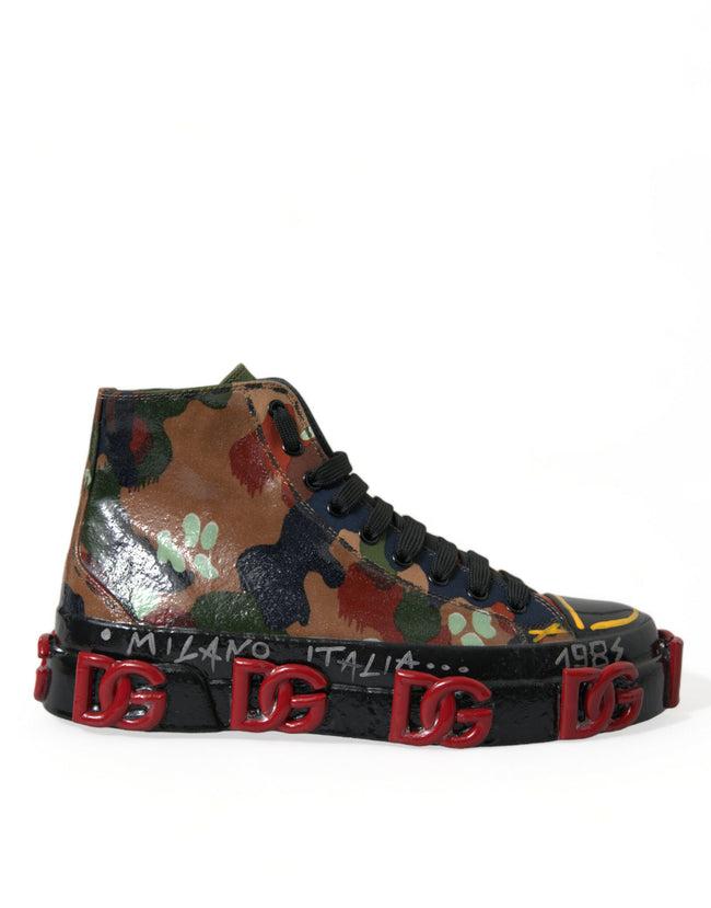 Dolce & Gabbana Multicolor High-Top Sneakers with Luxe Appeal