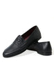 Dolce & Gabbana Elegante schwarze Loafer mit Stickerei
