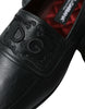 Dolce & Gabbana Elegante schwarze Loafer mit Stickerei