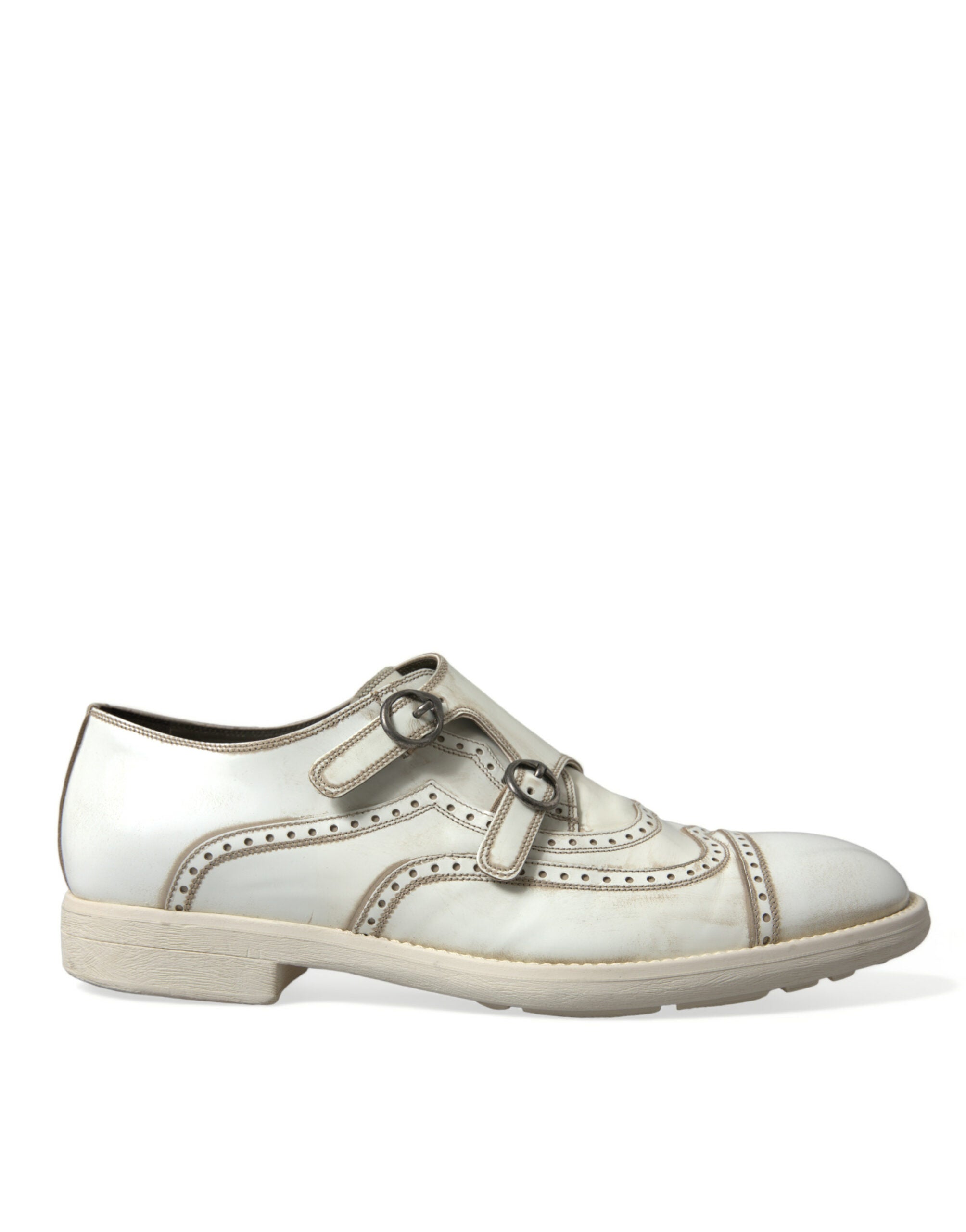 Dolce & Gabbana – Elegante Derby-Schuhe aus weißem Leder