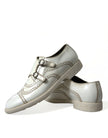 Dolce & Gabbana – Elegante Derby-Schuhe aus weißem Leder