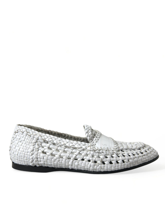 Dolce & Gabbana Elegante weiße Loafer Slipper
