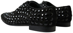 Dolce & Gabbana – Elegante Derby-Schuhe aus schwarzem Wildleder