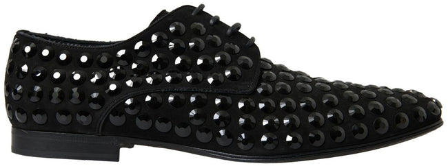 Dolce & Gabbana – Elegante Derby-Schuhe aus schwarzem Wildleder