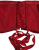 Dolce & Gabbana Silk Corset Waist Belt in Fiery Red