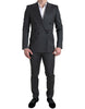 Dolce & Gabbana – Eleganter, zweireihiger Anzug in Slim Fit, Grau