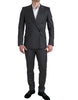 Dolce & Gabbana – Eleganter, zweireihiger Anzug in Slim Fit, Grau