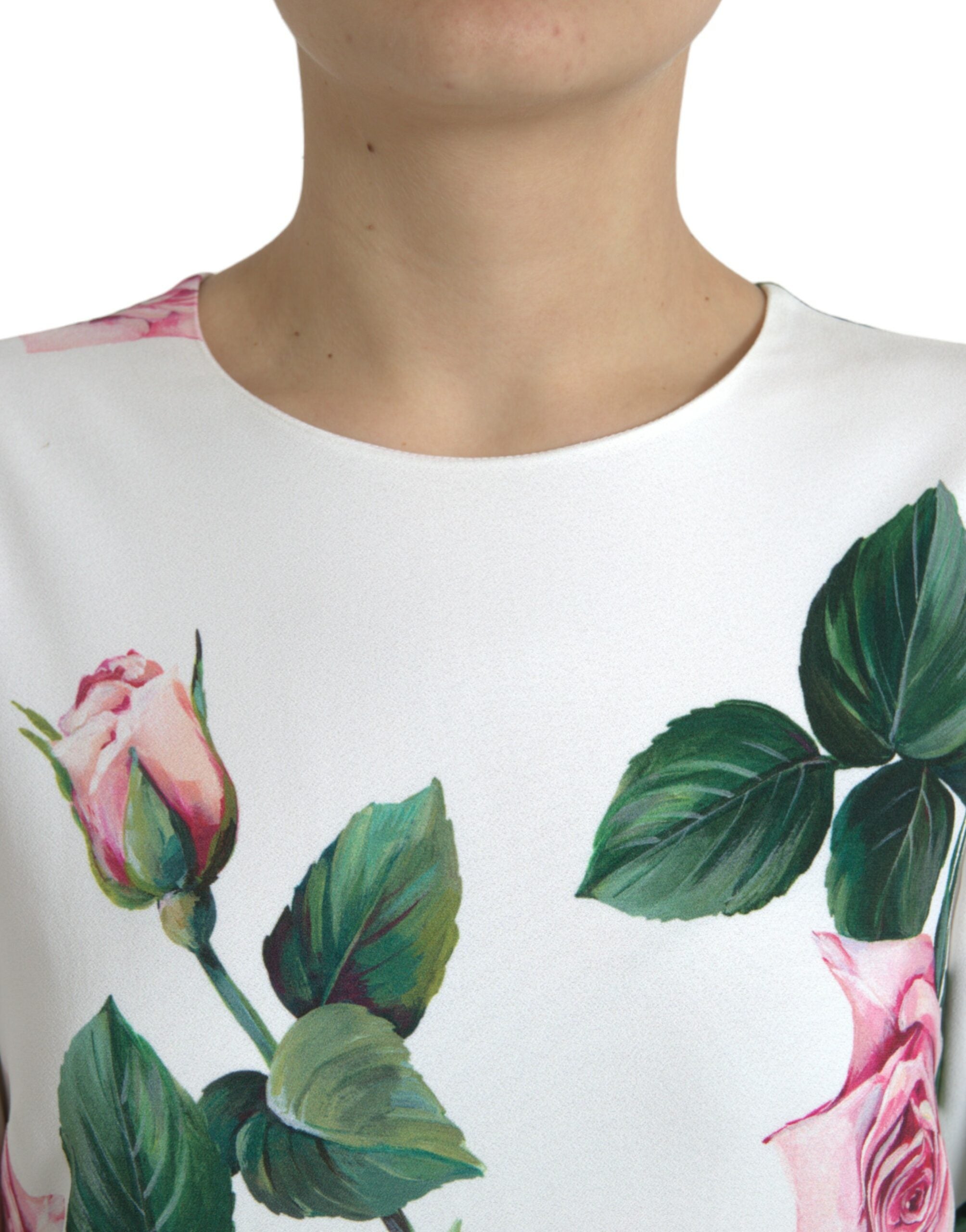 Dolce & Gabbana Elegantes, knielanges A-Linien-Kleid mit Blumenmuster