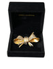 Dolce & Gabbana Gold Tone Brass Bow Crystal Women Hair Clip
