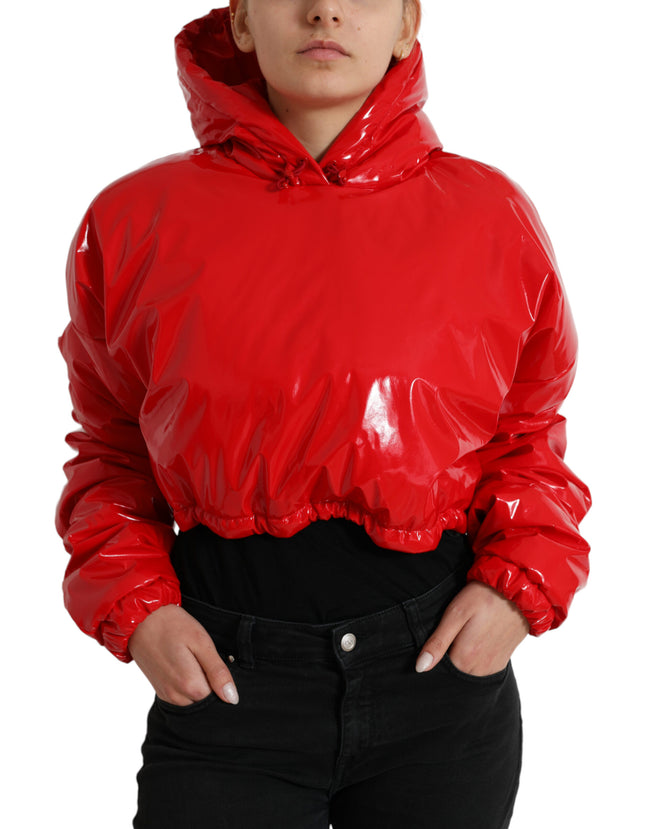 Dolce & Gabbana Chic Shiny Red Cropped Jacket