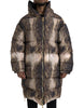 Dolce & Gabbana Parka Brown Full Zip Hooded Long Coat Jacket
