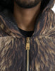 Dolce & Gabbana Parka Brown Full Zip Hooded Long Coat Jacket