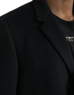 Dolce & Gabbana Black Wool Cashmere Trench Coat Jacket