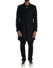 Dolce & Gabbana Black Single Breasted Trench Coat Jacket