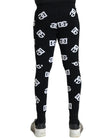 Dolce & Gabbana Black Viscose Skinny Men Leggings Logo Print Pants