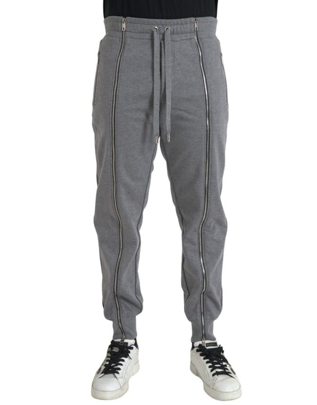 Dolce & Gabbana Gray Cotton Jogger Skinny Sweatpants Pants