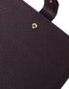Dolce & Gabbana Funda para tableta con placa del logotipo de cuero marrón oscuro