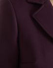 Dolce & Gabbana Eleganter lila Trenchcoat aus Wolle und Kaschmir