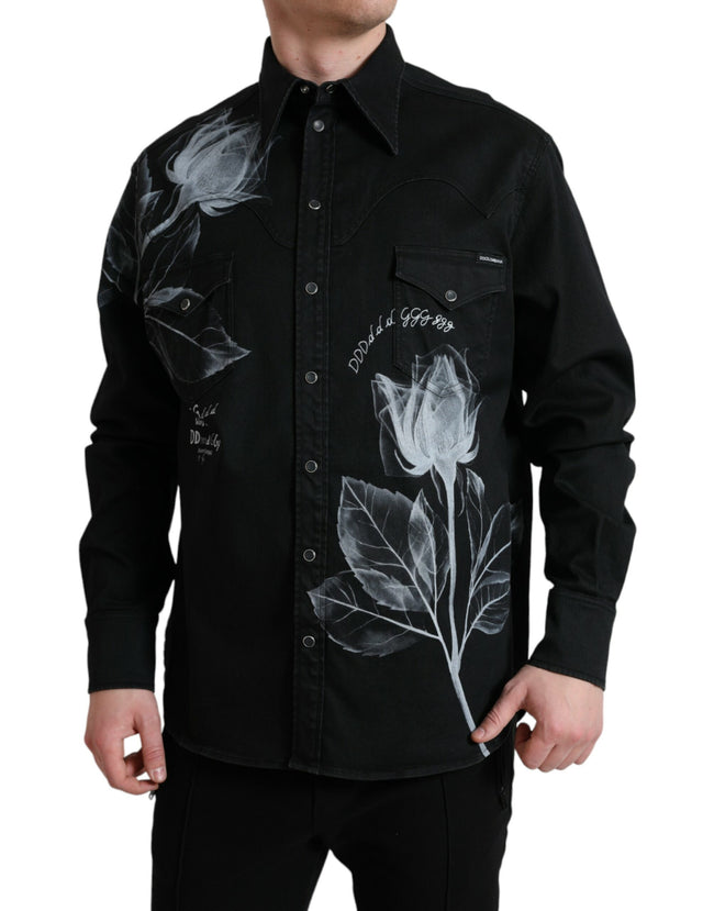 Dolce & Gabbana Elegant Floral Print Dress Shirt