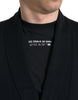 Dolce & Gabbana Elegant Black Cashmere Robe with Waist Belt