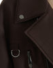 Dolce & Gabbana Brown Coat Short Biker Wool Jacket