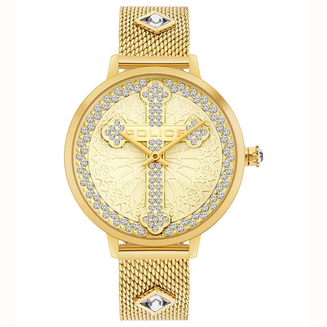 Police Damen-Armbanduhr, goldfarben