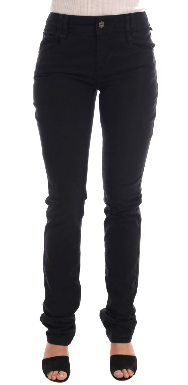 Schicke, schwarze Jeans in regulärer Passform von John Galliano