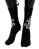 Dolce & Gabbana Crystal Embellished Black Knit Stockings