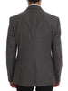 Dolce & Gabbana Elegante blazer de lana a cuadros gris
