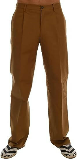 Dolce & Gabbana Brown Stretch Cotton Pants - GENUINE AUTHENTIC BRAND LLC  
