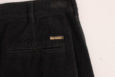 GF Ferre Elegant Black Cotton Corduroy Pants