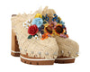 Dolce & Gabbana Schicke verzierte Holzpantoletten