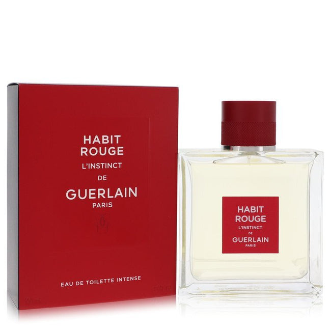 Habit Rouge L'instinct by Guerlain Eau De Toilette Intense Spray 3.3 oz (Men)