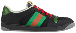 Gucci Screener Suede 'Black Green' Sneakers for Men