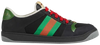 Gucci Screener Suede 'Black Green' Sneakers for Men