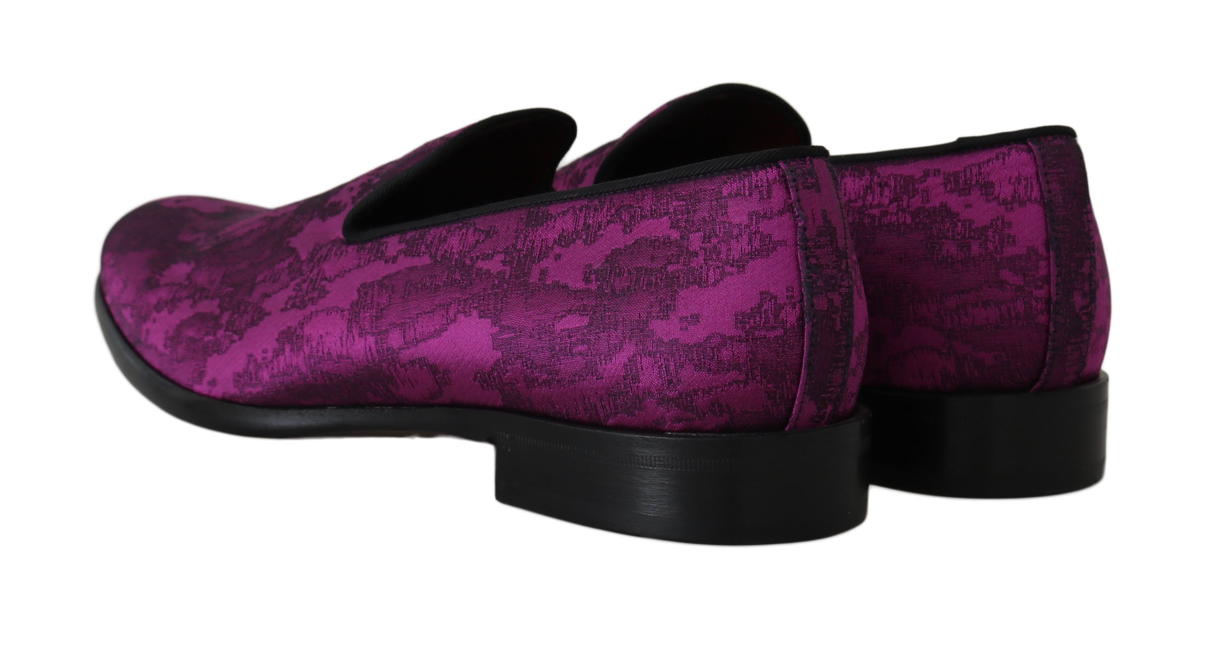 Dolce & Gabbana Mocasines elegantes en mezcla de lana y seda en violeta