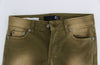 Cavalli – Grüne Slim Fit-Jeans aus Baumwollstretch