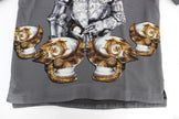 Dolce & Gabbana Enchanted Sicily Silk Blouse with Knight Print