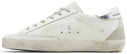 Golden Goose Wmns Superstar 'White Ice Silver' Distressed Leather Sneaker