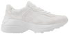 Gucci Wmns Rhyton 'White Monogram' sneaker in white GG monogram canvas with thick rubber sole and lace closure.


