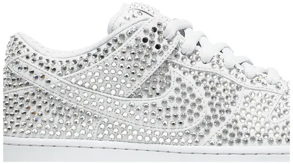 Cactus Plant Flea Market x Swarovski x Dunk Low 'Pure Platinum' Sneakers for Unisex