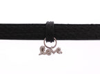 Nialaya Exquisites schwarzes Schlangenhaut-Silberarmband
