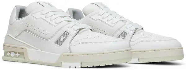 Louis Vuitton Trainer Low 'White' Monochrome Leather Sneaker