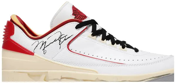 Off-White x Air Jordan 2 Retro Low SP 'White Varsity Red' Sneakers for Unisex