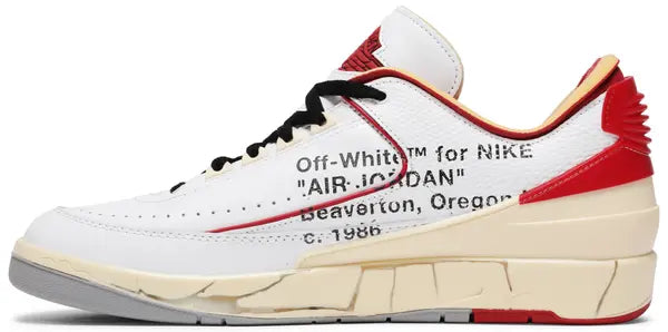 Off-White x Air Jordan 2 Retro Low SP 'White Varsity Red' Sneakers for Unisex