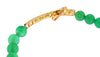 Nialaya Elegantes Armband mit grünen Jadeperlen und vergoldetem Armband