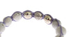 Nialaya Elegantes silbernes Armband mit violetten Zirkonia und Howlith